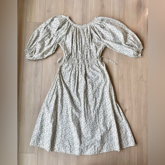 Skall Studio Carole Dress Bluebell Floral Organic Cotton Prairie Midi EU 36 EUC - Picture 14 of 16